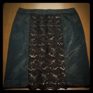 Satin and Lace Bebe Pencil skirt